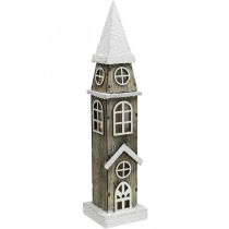 Itens Torre de farol de madeira Campanário Igreja de Natal H45cm