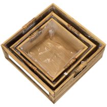 Itens Caixa de madeira com quadro-negro e divisória interna, conjunto com 3 tamanhos, 30 cm