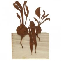 Itens Caixa de plantas madeira com decoração ferrugem cachepot vegetal 17×17×12cm