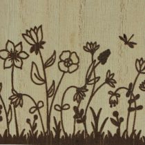 Itens Caixa de madeira porta-canetas organizador de mesa natural 14×8×12cm