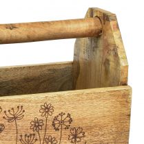 Itens Caixa de madeira com alça caixa de ferramentas madeira 30x15x24cm