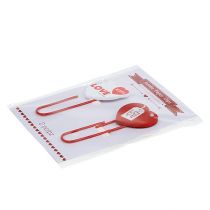 Itens Clipes de madeira com coração "Love" coração decorativo para presente de Dia dos Namorados 2 unidades