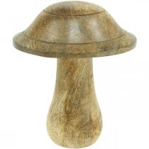 Cogumelo em madeira com ranhuras decoração em madeira cogumelo madeira de mangueira natural 11,5×Ø10cm