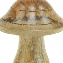 Cogumelo de madeira com ranhuras Cogumelo deco de outono madeira de mangueira natural 10×Ø8cm