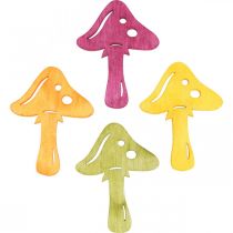 Itens Cogumelos espalhados, decorações de outono, cogumelos da sorte para decorar laranja, amarelo, verde, rosa H3.5 / 4cm W4 / 3cm 72pcs