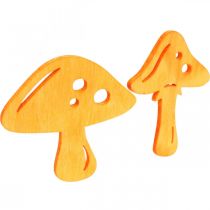 Itens Cogumelos decorativos dispersos, decoração de outono, cogumelos da sorte para decorar laranja, amarelo, verde, rosa Alt.3,5/4cm L4/3cm 72 peças