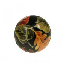 Folhas de cogumelo de madeira decoração de outono cogumelo madeira de manga preto, colorido Ø8cm H10.5cm
