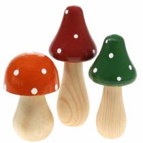 Conjunto decorativo de agárico com mosca laranja, verde, vermelho 10/12 / 14,8 cm
