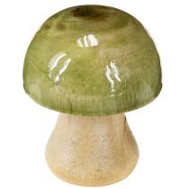 Itens Cogumelos de madeira decoração de outono cogumelos verde vermelho laranja H6,5cm 9 peças