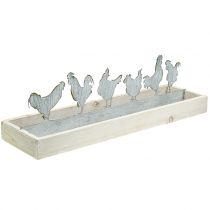 Bandeja de madeira com torneira decorativa de 46cm