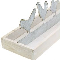 Bandeja de madeira com torneira decorativa de 46cm