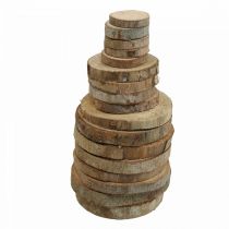 Discos de madeira 3,5cm - 9cm natural 300g