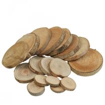 Discos de madeira 3,5cm - 9cm natural 300g