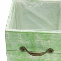 Itens Floreira gaveta de madeira verde claro 15x15/12x12cm conjunto de 2