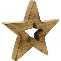 Itens Estrela de madeira inflamada decoração de madeira estrela de natal em pé 15 cm