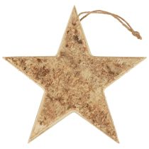 Cabide decorativo decorativo de estrelas de madeira em madeira decorativa rústica Ø20cm