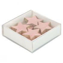 Itens Estrelas de madeira decoração estrelas decoração de natal brilho rosa Ø5cm 8 un