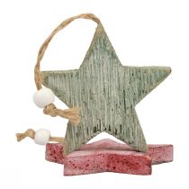 Itens Estrelas decorativas de madeira para pendurar decoração vintage Ø6,5cm 10 unidades