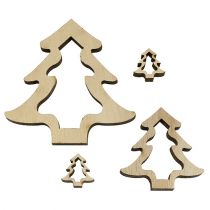 Itens Decoração de madeira da natureza da árvore de Natal 2cm - 8cm 32pcs
