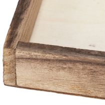 Itens Bandeja de madeira com design rústico, perfeita para decoração de casa ou escritório, 15 cm, conjunto com 4 peças.