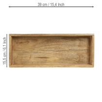 Itens Bandeja de madeira bandeja decorativa retangular madeira 39×15,5×4cm 2 unidades