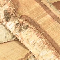 Itens Bandeja de madeira com decoração de casca de árvore de bétula 25×10×2cm 4 peças