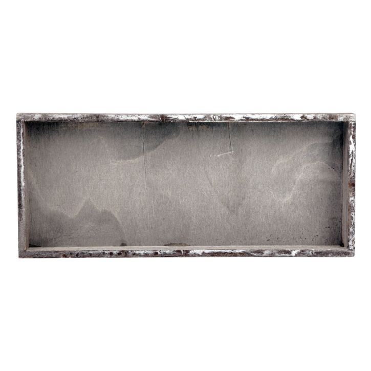 Itens Bandeja de madeira bandeja decorativa quadrada vintage madeira cinza 35×15×3cm