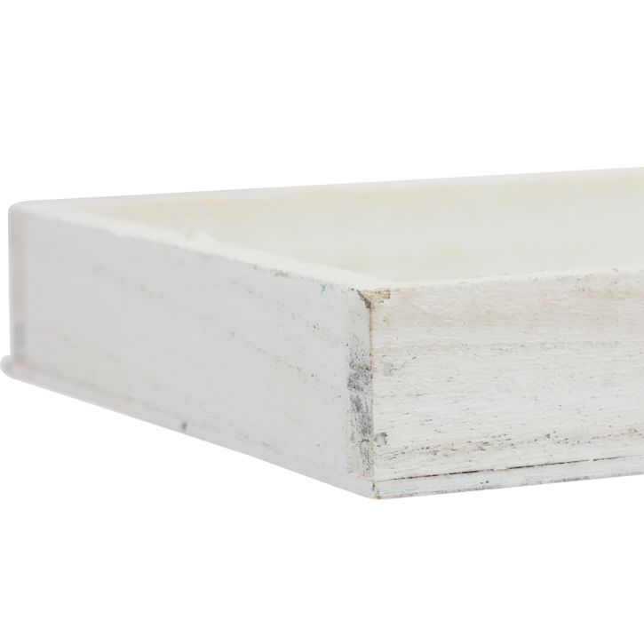 Itens Bandeja de madeira bandeja decorativa branca madeira shabby chic 35×15×3cm