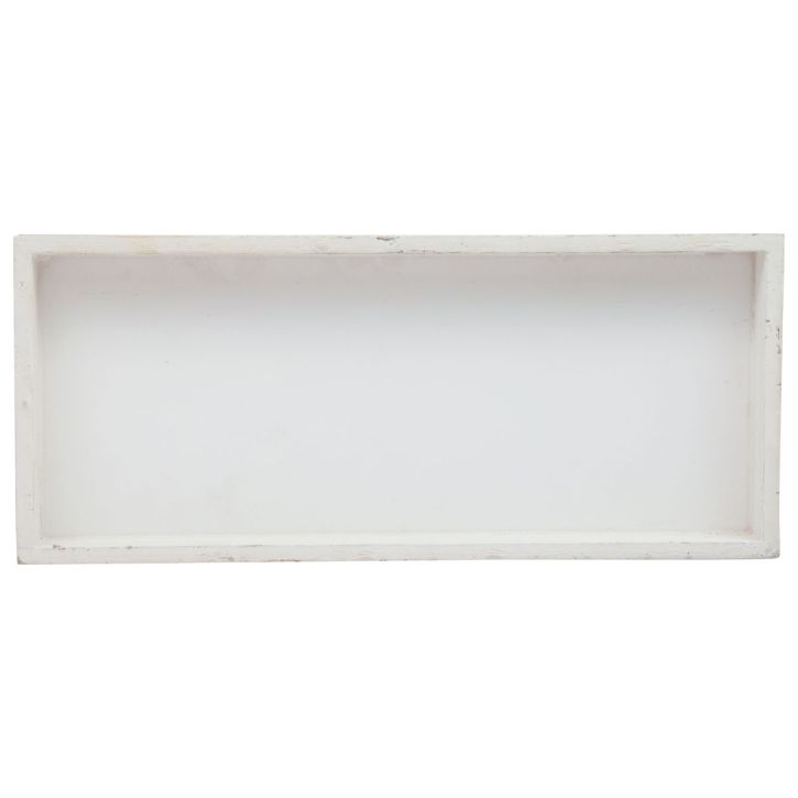 Itens Bandeja de madeira bandeja decorativa branca madeira shabby chic 35×15×3cm