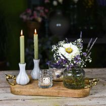 Itens Bandeja de madeira com decoração de flor de cerejeira, madeira de manga, decoração de mesa C50cm