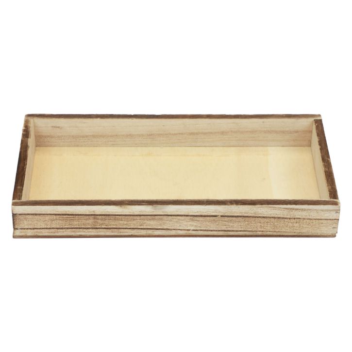 Bandeja de madeira inflamada bandeja decorativa decoração de mesa rústica 30×15×3cm