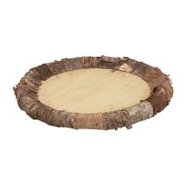 Itens Bandeja decorativa de placa de madeira madeira decoração rústica natural Ø27cm