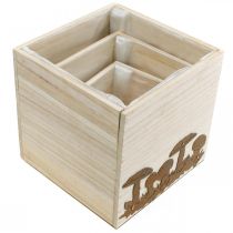 Itens Cubos de plantas, caixa de flores, decoração de outono com pátina 20/16/12cm conjunto de 3