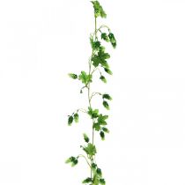Guirlanda de lúpulo decoração de jardim planta artificial verão 185 cm verde