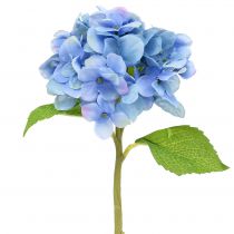 Flor artificial azul hortênsia 36cm