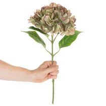 Itens Flor decorativa artificial de hortênsia com haste, 46 cm
