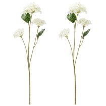 Itens Flor artificial de hortênsia para decoração de interiores elegante e moderna, 80 cm, 2 peças.