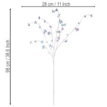 Itens Ramo artificial delicado com flores iridescentes, 98 cm