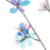 Itens Ramo artificial delicado com flores iridescentes, 98 cm
