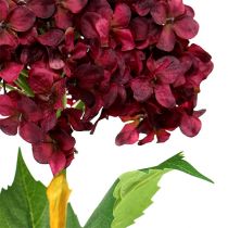 Itens Hortênsia artificial vermelho escuro 80 cm 1 unidade