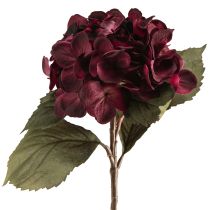 Itens Flores artificiais de hortênsia Bordeaux 52cm