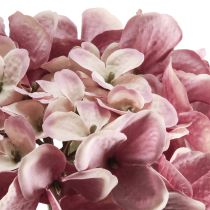 Itens Hortênsia artificial realista flores de seda rosa 52cm