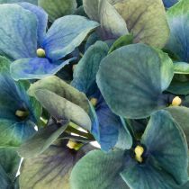 Itens Flor artificial de hortênsia, azul-esverdeada, haste única decorativa, 53 cm