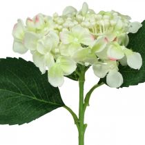 Hortênsia, flor de seda, flor artificial para decoração de mesa branco, verde L44cm