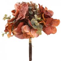 Buquê de hortênsias flores artificiais decoração de mesa 23cm