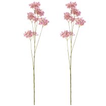 Itens Planta artificial de hortênsia, fácil de cuidar, para decoração duradoura, 110 cm, 2 peças.