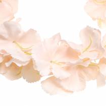 Grinalda de flores decorativas alperce artificial 135cm 5 fios