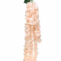 Grinalda de flores decorativas alperce artificial 135cm 5 fios