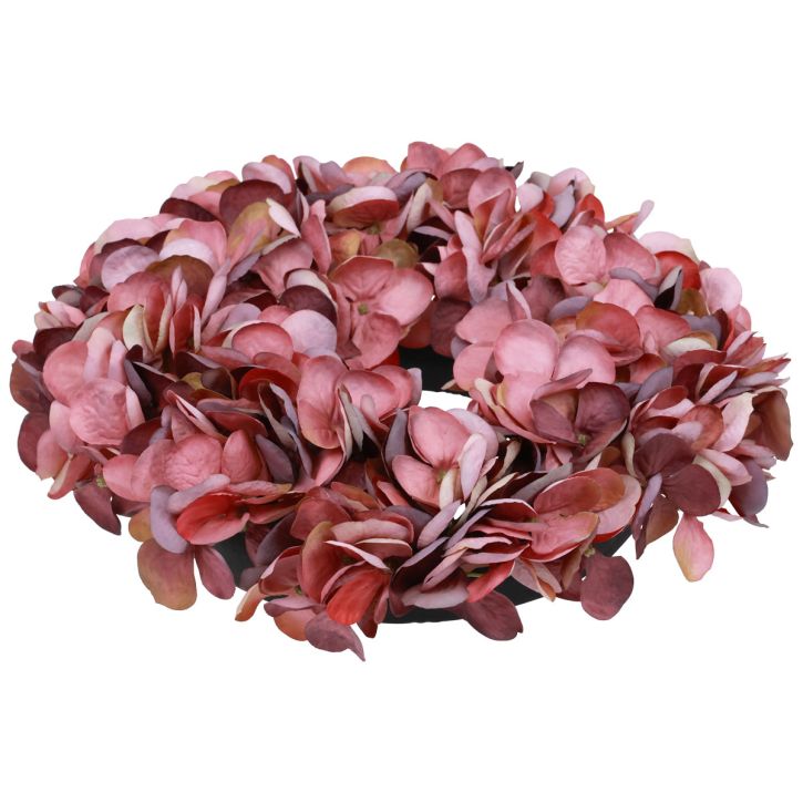Itens Decoração de flores artificiais guirlanda de hortênsia artificial rosa velho Ø26cm