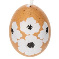 Itens Decoração de Páscoa com ovos de galinha naturais, 6 cm, 6 peças.
